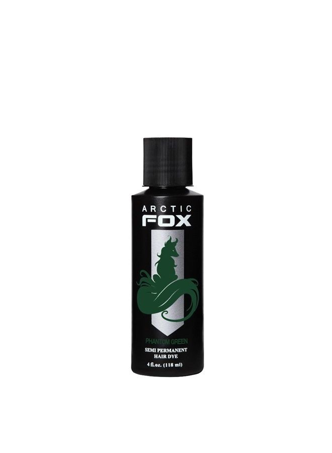 Vegan and Cruelty-Free Semi-Permanent Hair Color Dye (4 Fl Oz, PHANTOM GREEN)
