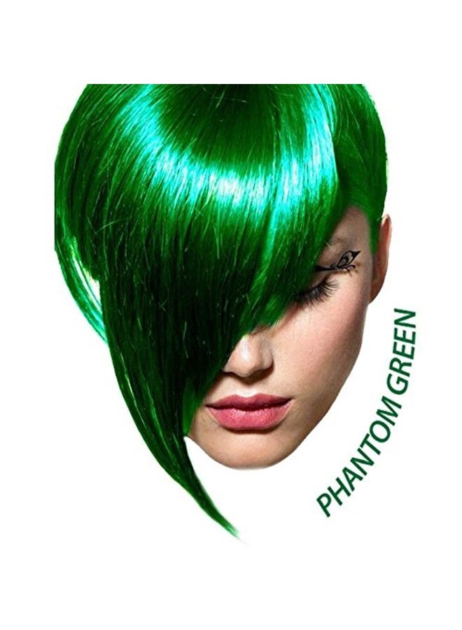 Vegan and Cruelty-Free Semi-Permanent Hair Color Dye (4 Fl Oz, PHANTOM GREEN)