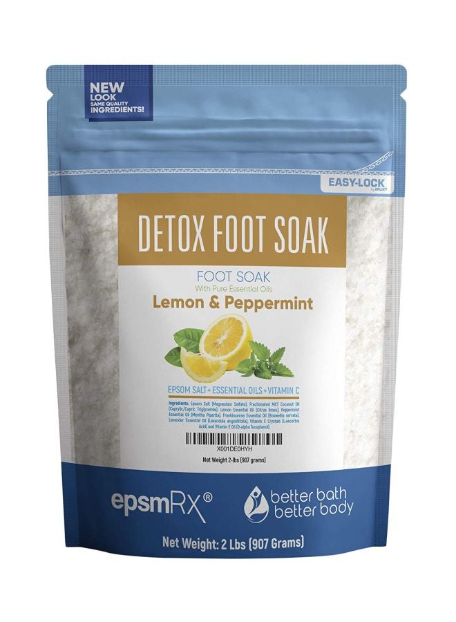 Lemon And Peppermint Detox Foot Soak White