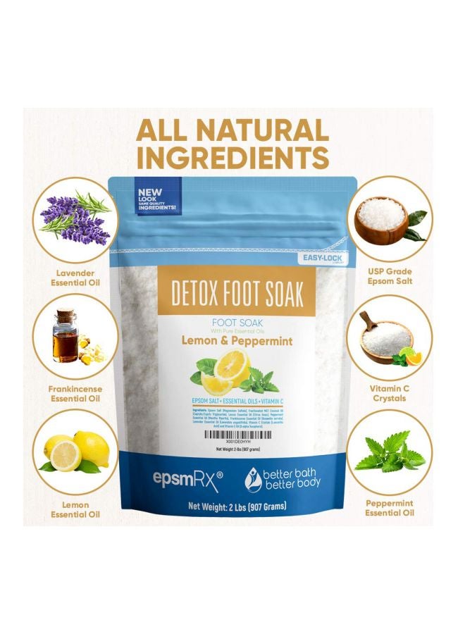 Lemon And Peppermint Detox Foot Soak White
