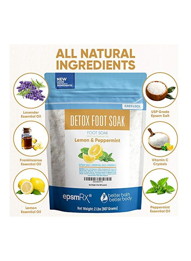 Lemon And Peppermint Detox Foot Soak White