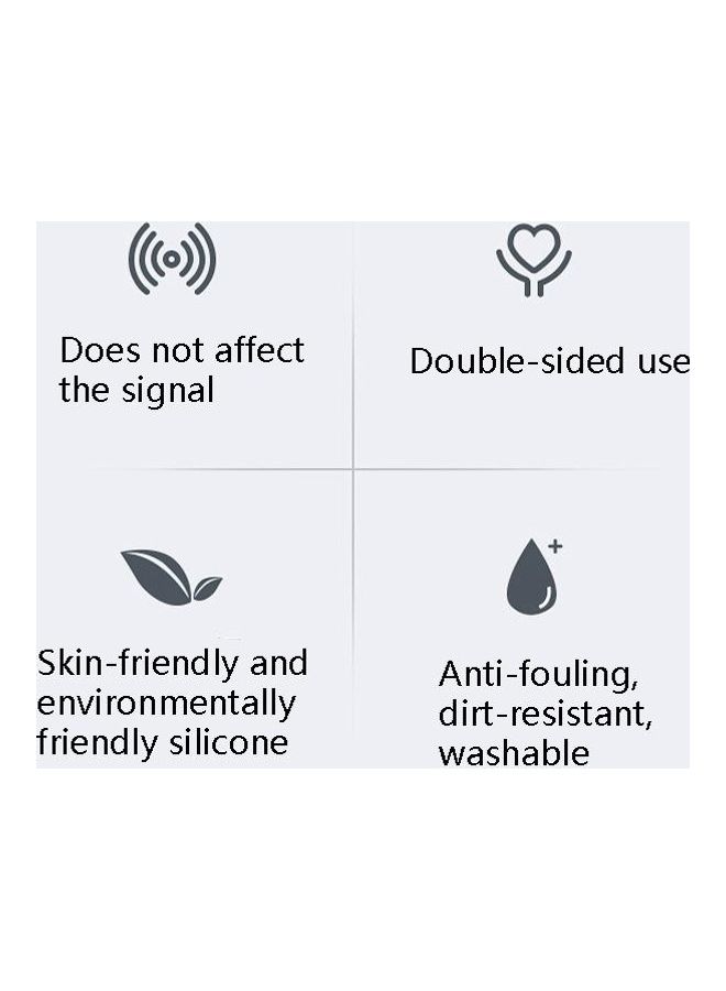 2-Piece Tracking Anti-Lost Device Silicone Protective Cover for Apple AirTag White