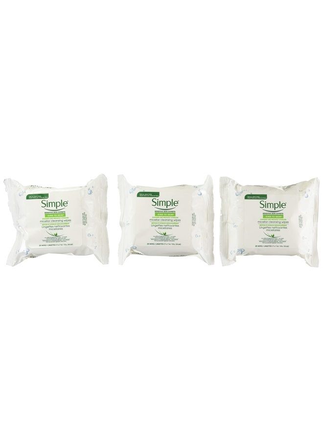 Micellar Makeup Remover Wipes 25 Count (3 Pack)