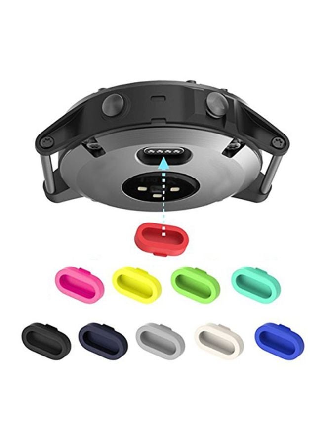 10-Piece Watch Sensor Plug Anti-Dust Dustproof Cover Cap For Garmin Fenix 5/5s/5x Multicolour