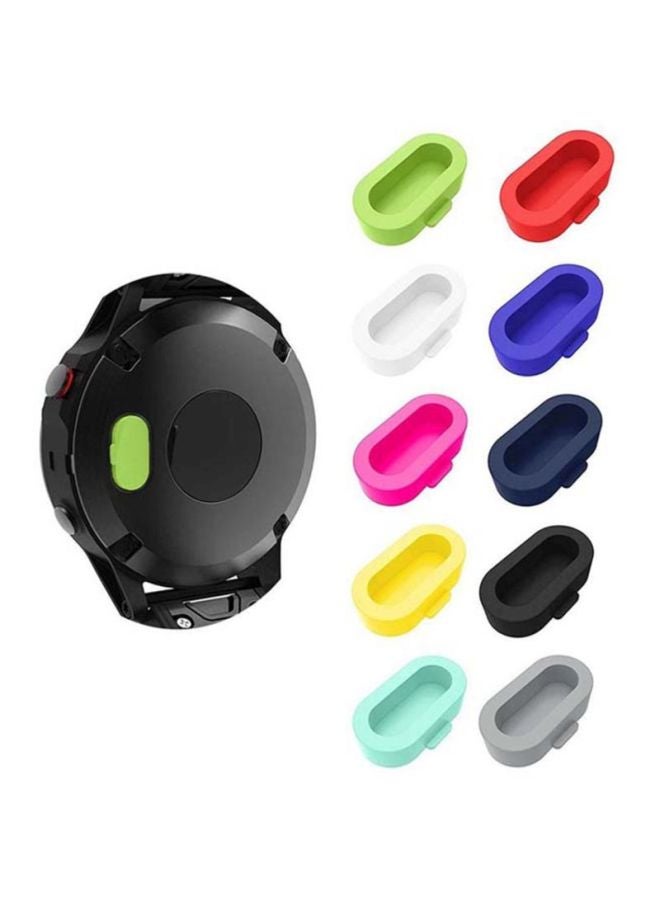 10-Piece Watch Sensor Plug Anti-Dust Dustproof Cover Cap For Garmin Fenix 5/5s/5x Multicolour