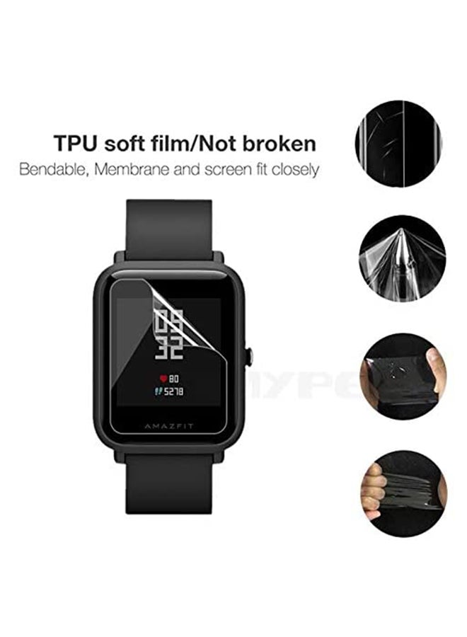 3-Piece Soft Ultra Thin Anti Shock Screen Protector For Amazfit Bip Lite Clear