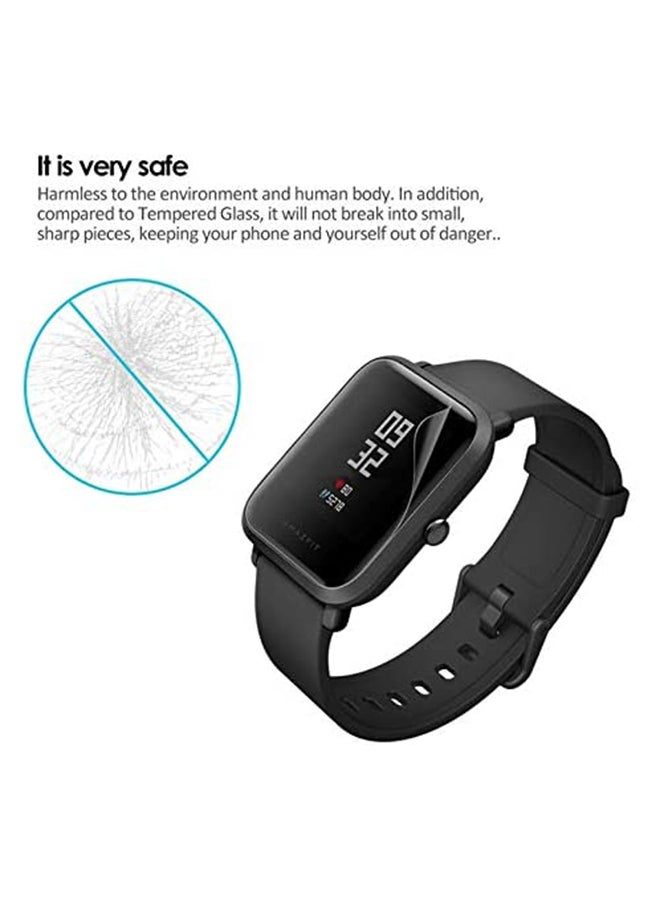 3-Piece Soft Ultra Thin Anti Shock Screen Protector For Amazfit Bip Lite Clear