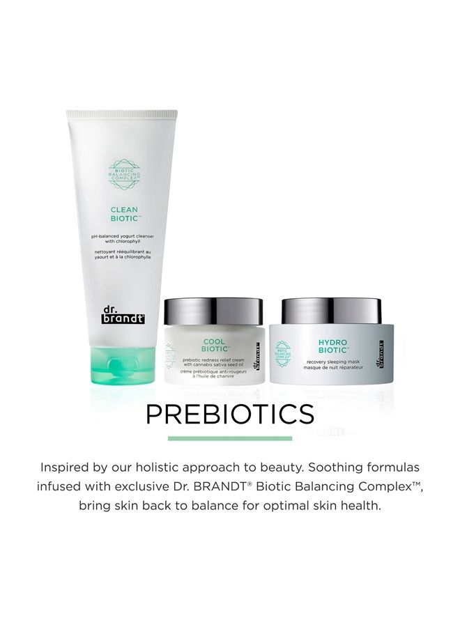Dr. Brandt Clean Biotic pH-Balanced Yogurt Cleanser with Chlorophyll. Dissolves Impurities and Excess Oil while Strengthening Skin Barrier. Uses Chlorophyll to help Detoxify Skin (3.5 fl oz)