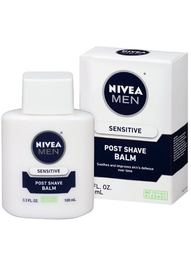 NIVEA FOR MEN Sensitive Post Shave Balm 3.30 oz (Pack of 6)