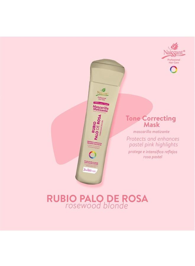 Professional Hair Treatment Mask. Color Depositing, Color Intensifier and Tone Correcting Highlights. Without Salt, Paraben and Ammonia. (Rosewood, Palo De Rosa)