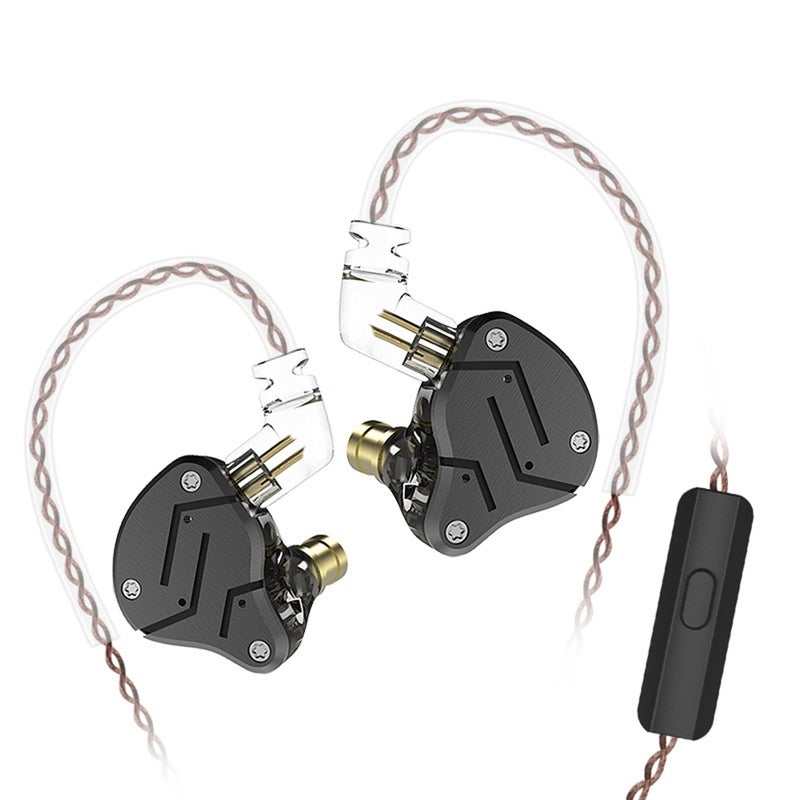 ZSN Wired In-Ear Headphones With Microphone Black
