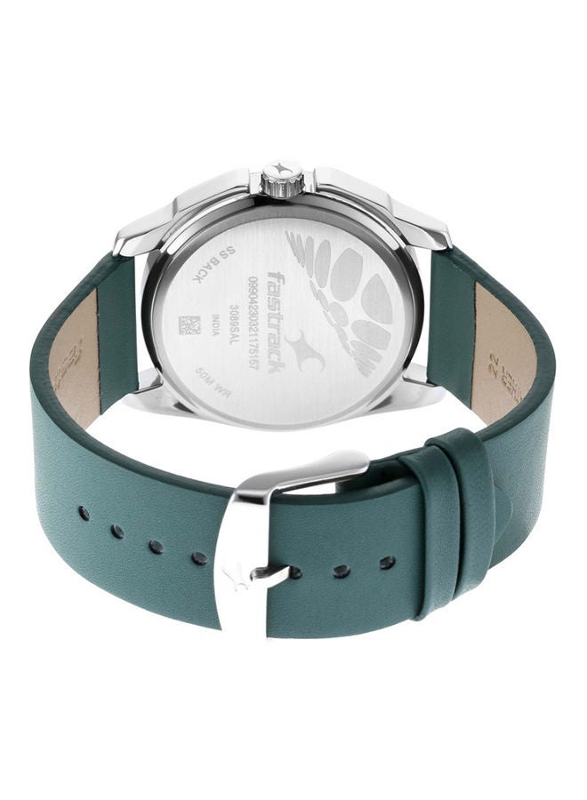 Leather Analog Wrist Watch 3089SL16
