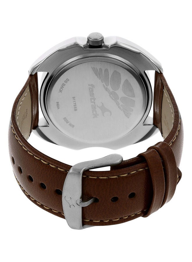 Leather Analog Wrist Watch 3117SL01