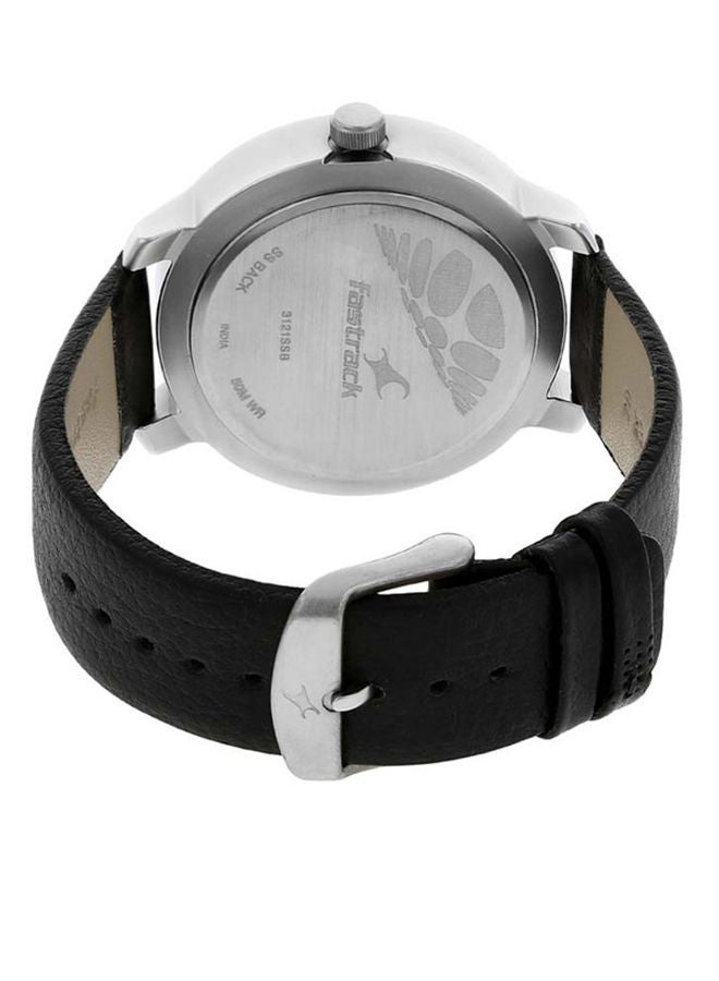 Leather Analog Wrist Watch 3121SL02