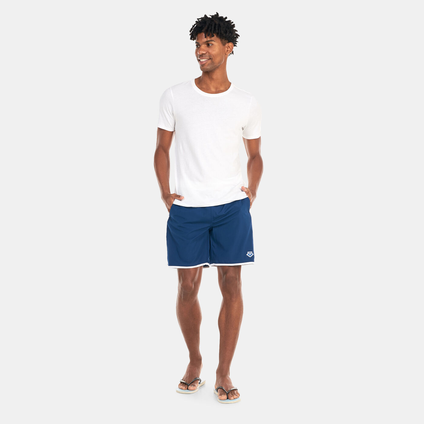 Men's Icons Team Stripe Bermuda Swim Shorts