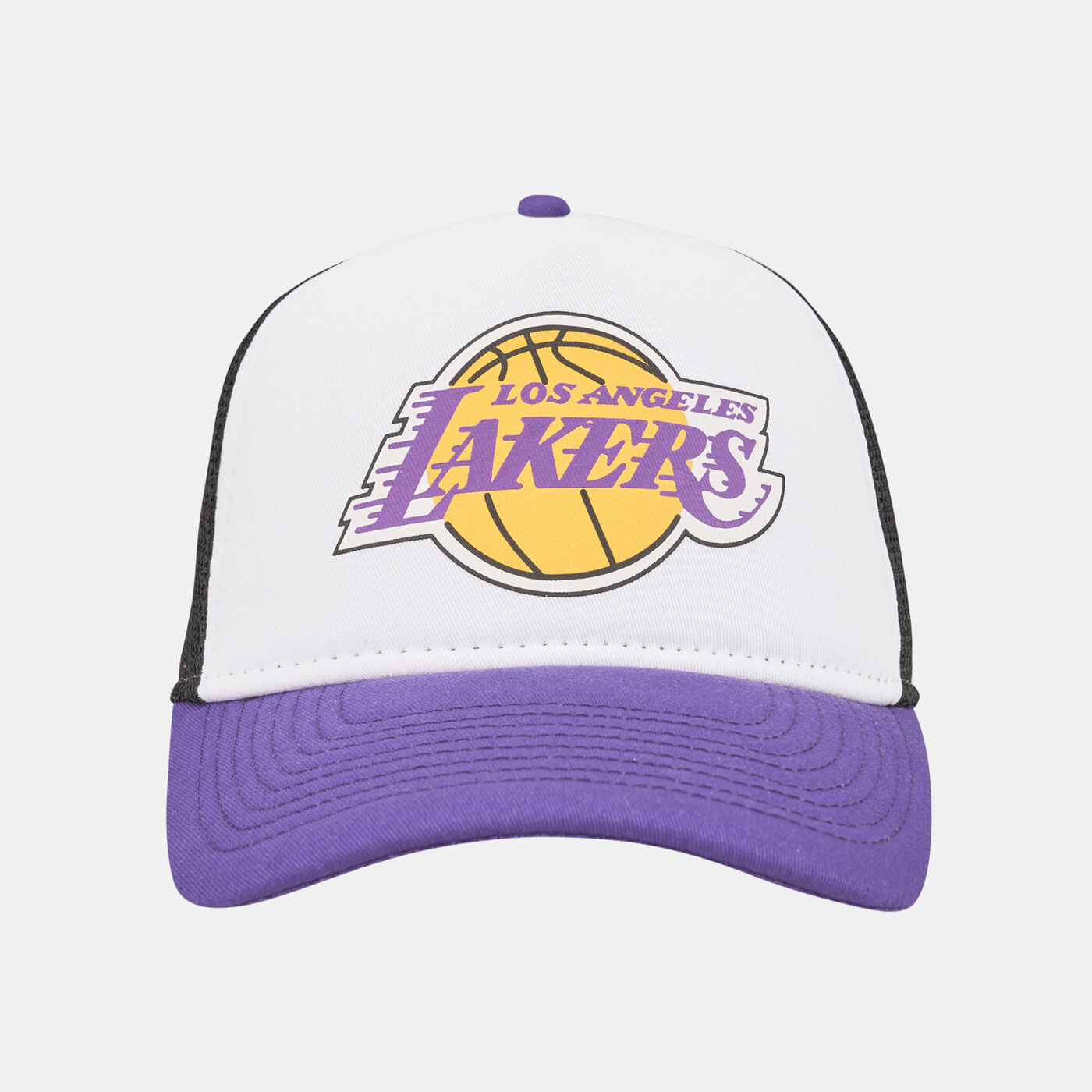 Men's Los Angeles Lakers Team Color Block A-Frame Trucker Cap