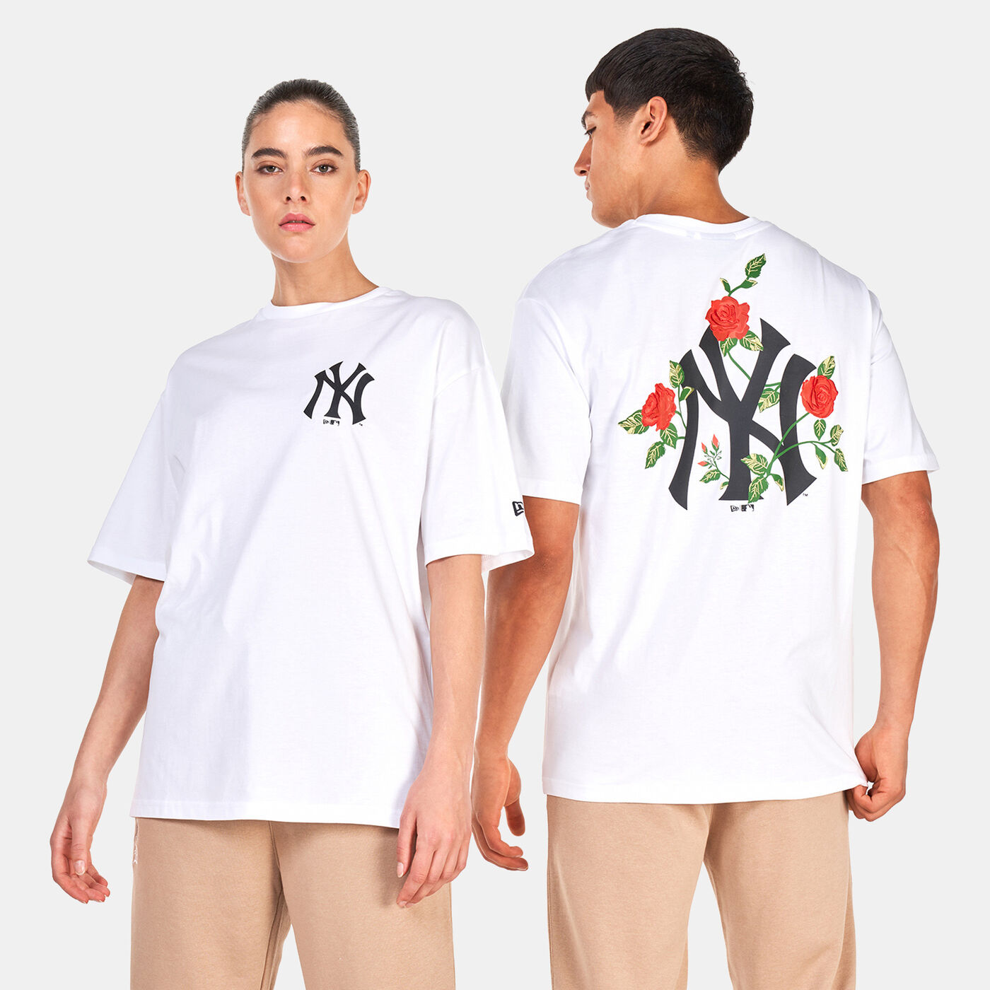 New York Yankees MLB Floral Graphic Oversized T-Shirt