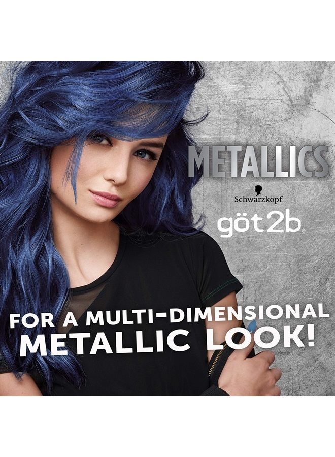 Schwarzkopf Got2b Metallics Permanent Hair Color, M67 Blue Mercury