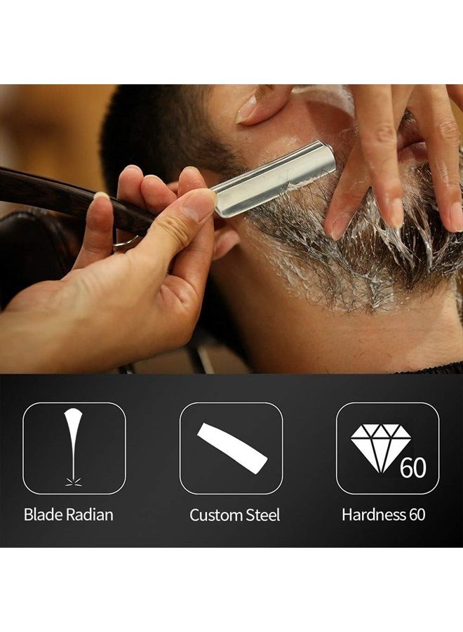 Straight Razor GOLD DOLLAR Wooden Handle Retro Shaving For Men & Barber Shaving Ready Without Stabilizer