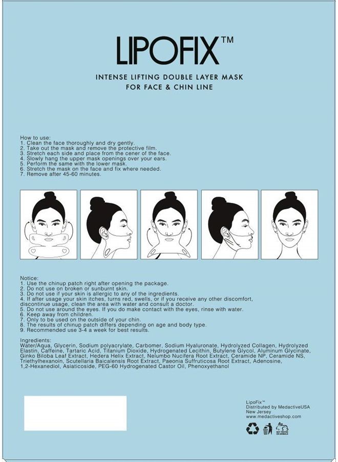 Double Chin Intense Contour Fit Define Double Layer Mask LipoFix - 5 Masks