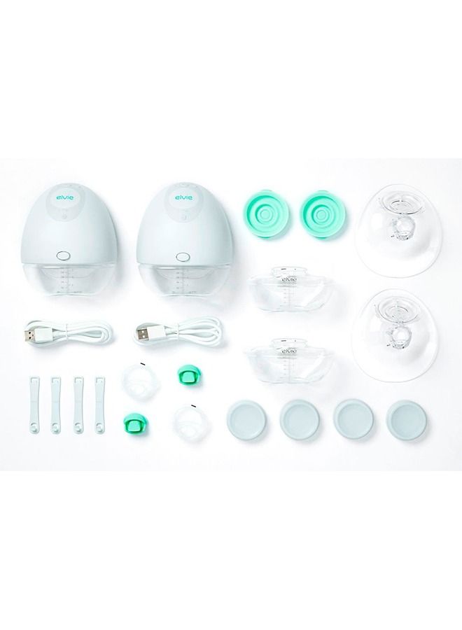 Elvie Double Electric Wearable Electric Breast Pump White