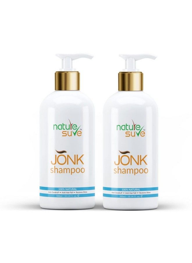 Jonk Shampoo Hair Cleanser For Men & Women 2 Pack (300Ml Each)