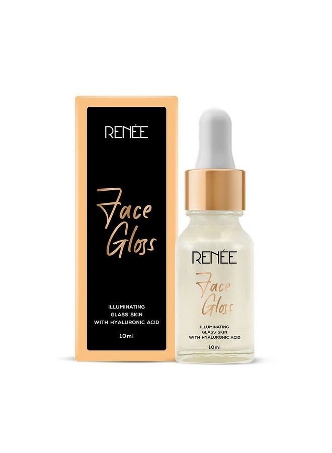 Face Gloss Primer Serum With Hyaluronic Acid Nourishes And Brightens Skin Lightweight Non Greasy Gold 10Ml