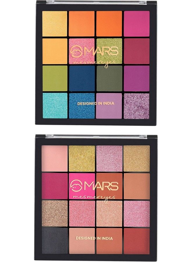 36 Pigmented Mesmereyes Eyeshadow Palette 41.6 G (Shade01+03) Multicolor Satin Finish