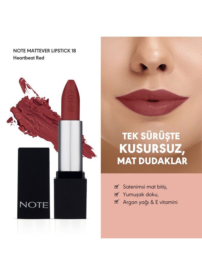 Mattever Lipstick 18 Heartbeat Red 4 G