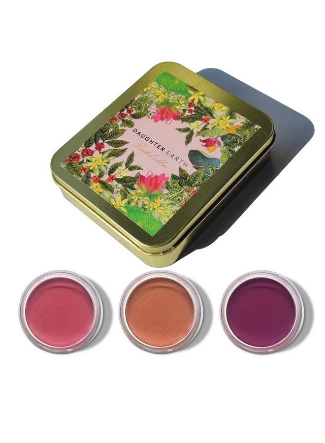 Clean Pigments Set Of Three Lip Tint & Cheek Tint Gift Set Natural Finish Multicolor