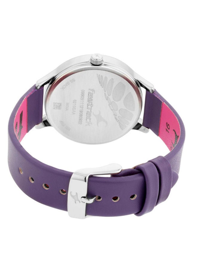 Fastrack Fit Outs Quartz Analog with Date Multicoloured Dial Leather Strap Watch for Girls