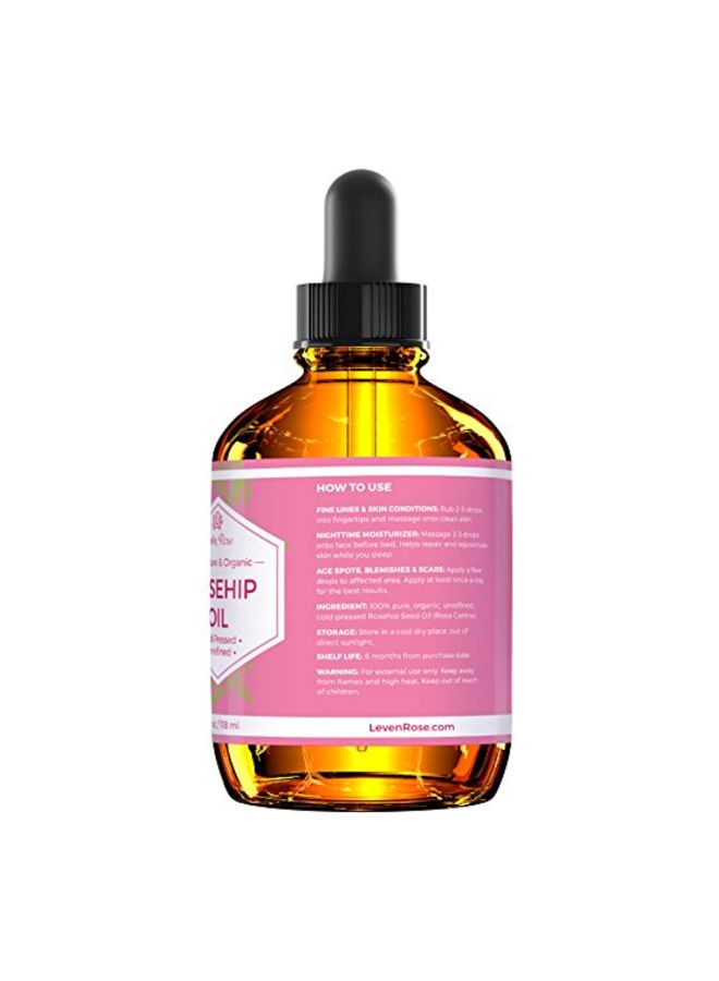 Unrefined Cold Pressed Rosehip Oil 118ml