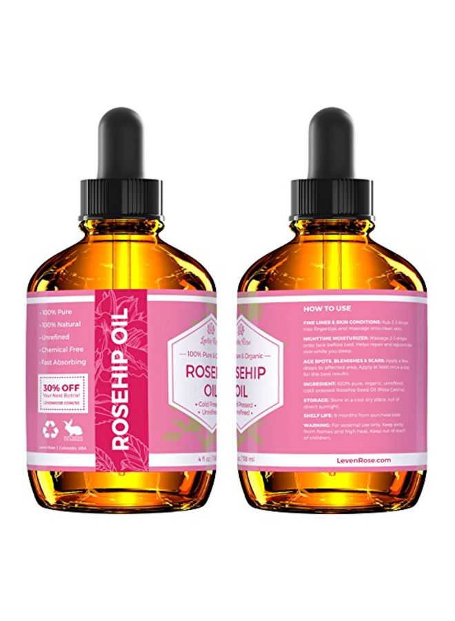 Unrefined Cold Pressed Rosehip Oil 118ml