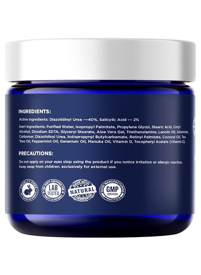 Tea Tree Oil Foot Cream - Moisturizing Athletes Foot Care For Dry Cracked Feet Cream - Heel & Callus Removal, Toenail Treatment, Ringworm Itchiness Relief - Made in USA (Foot Cream, 2 Ounce (Pack of 1