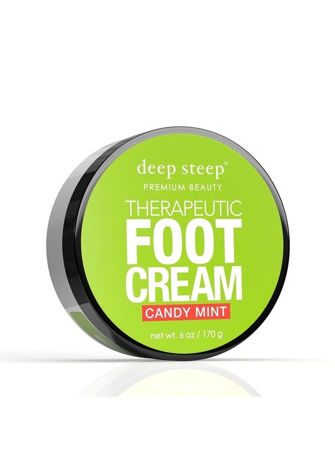 DEEP STEEP Candy Mint Foot Cream, 6 OZ