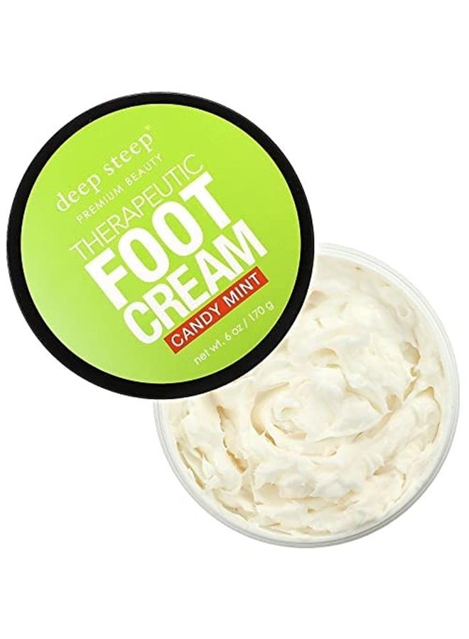 DEEP STEEP Candy Mint Foot Cream, 6 OZ