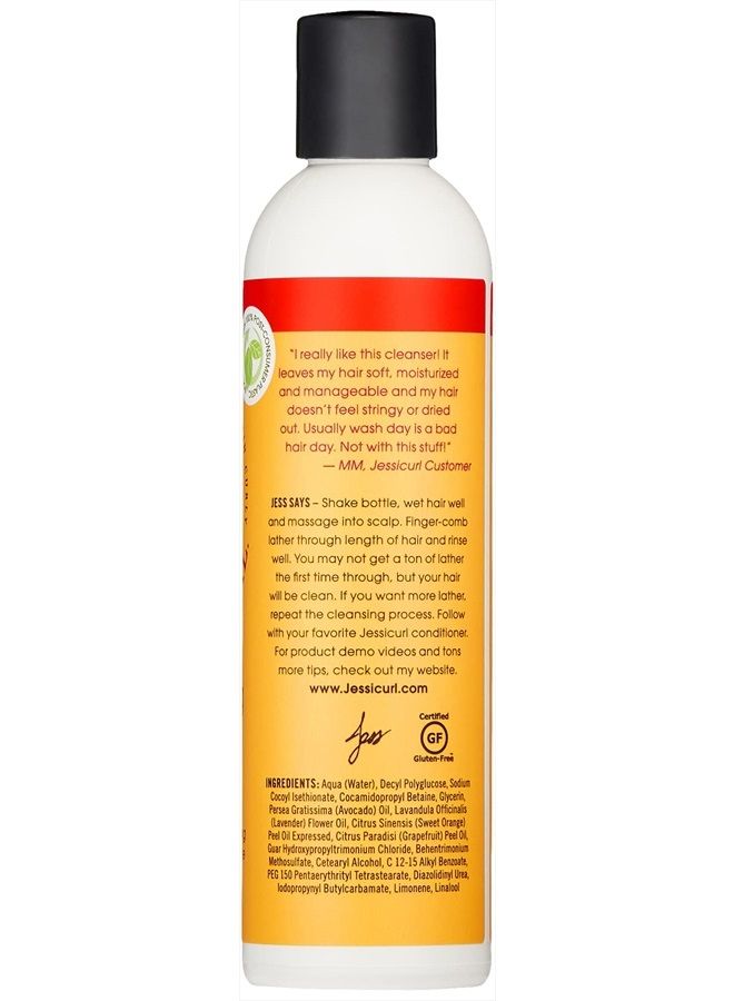 , Hair Cleansing Cream, Citrus Lavender, 8 Fl oz. Moisturizing Shampoo for Curly Hair, Sulfate Free Shampoo for Dry Hair