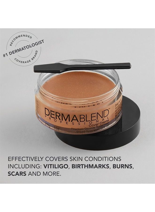 Cover Creme High Coverage Foundation with SPF 30, 0C Pale Ivory, 1 Oz.