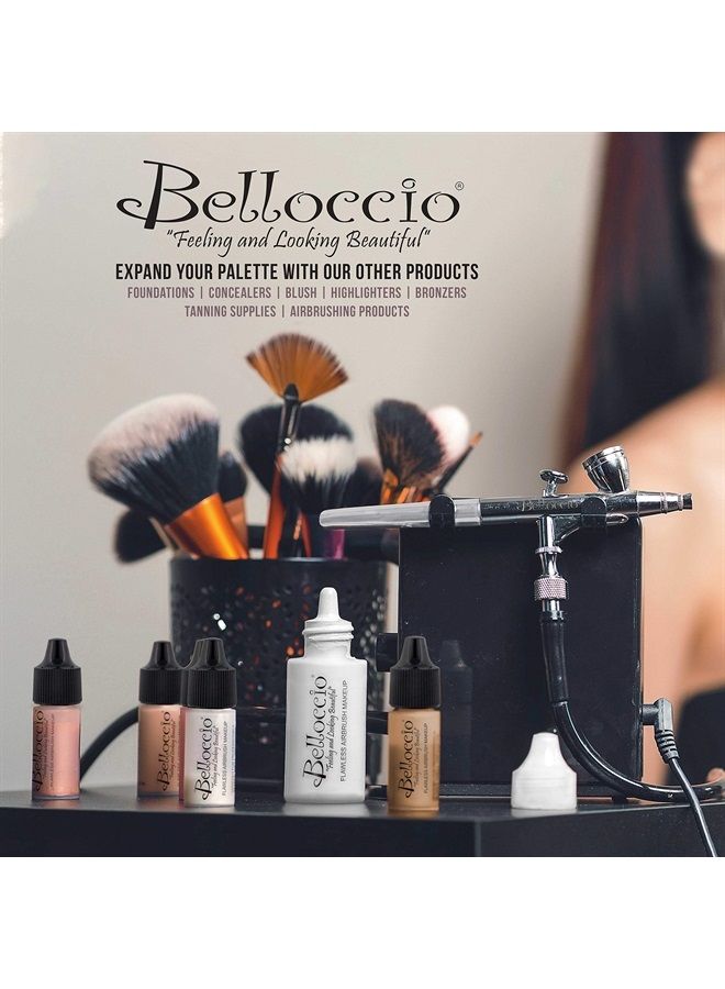 Half Ounce Bottle of Peachy Keen Blush (#BB101) Belloccio's Professional Flawless Airbrush Makeup (Warm your cheeks with peach)