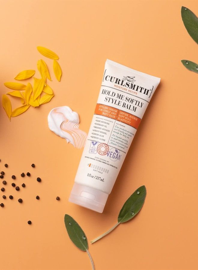 Hold Me Softly Style Balm - Vegan Soft Hold Styling Cream for Wavy and Curly Hair, Natural Look (16oz)