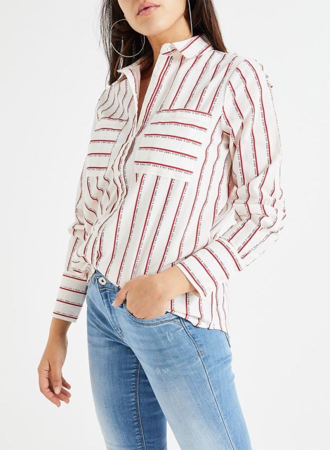 Striped Shirt White/Red