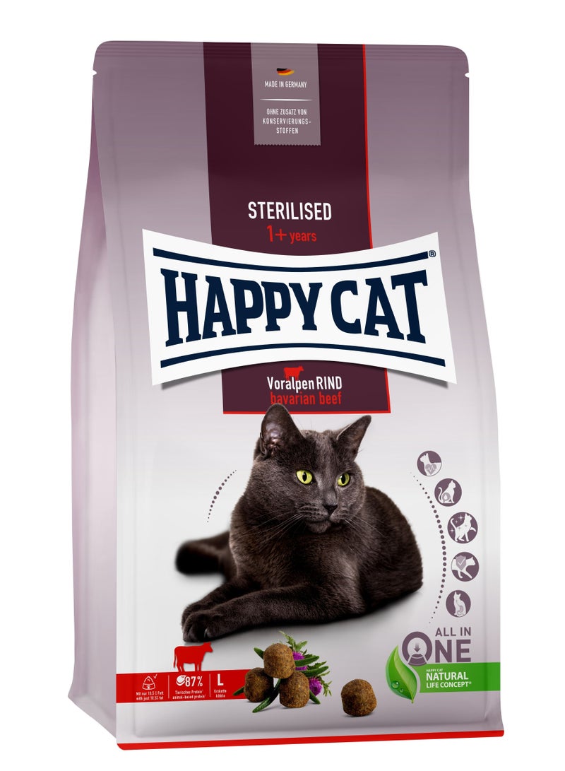 10 kg Super Premium Sterilised Bavarian beef supports dental care specially developed for neutered cats