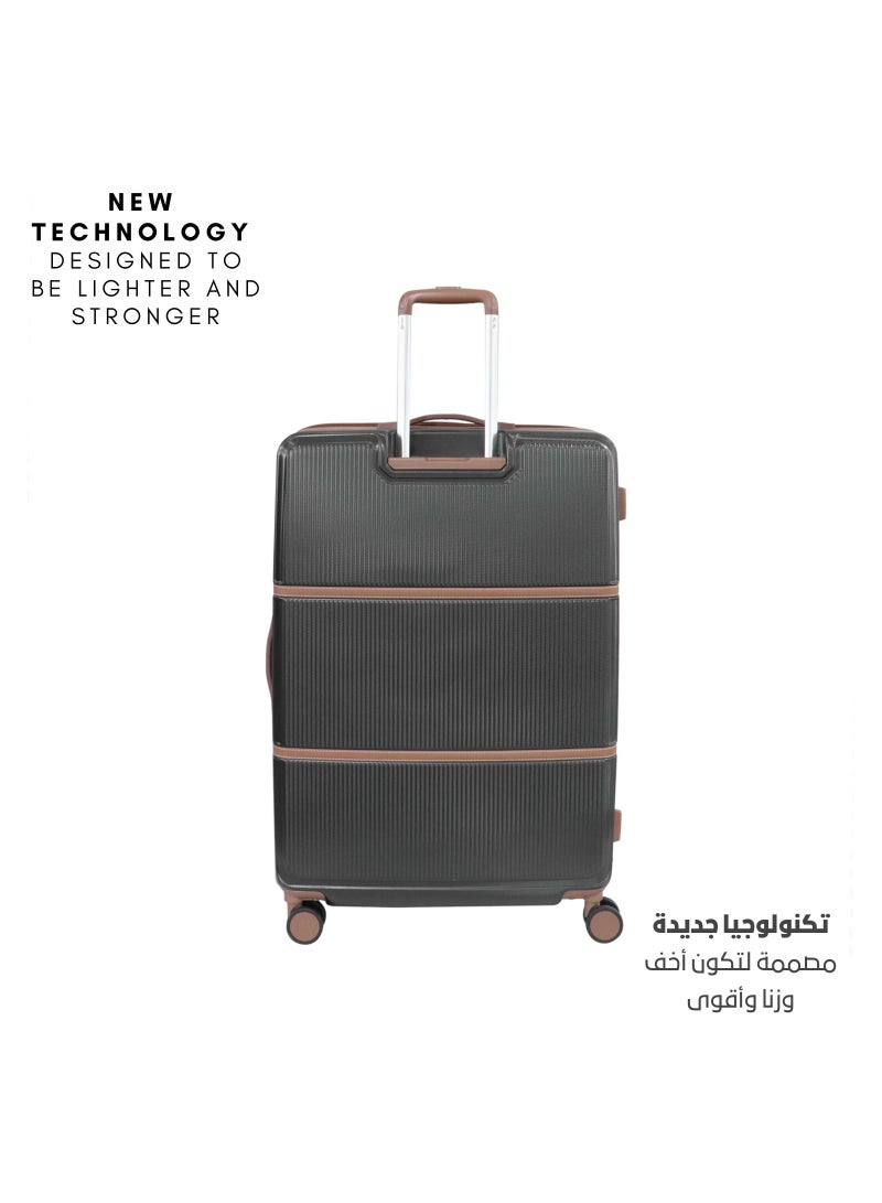 Hardside Luggage Classic Leather Collection Large Size