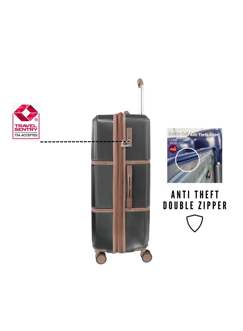 Hardside Luggage Classic Leather Collection Large Size