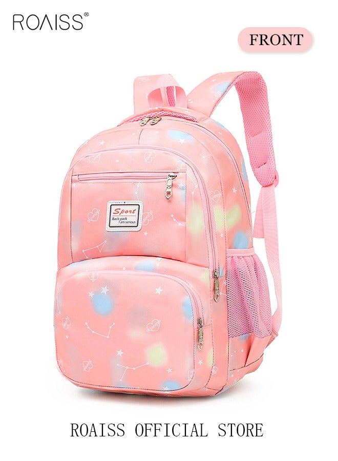 3-Piece Backpack Set Simple Large-Capacity Carrying School Bag Shoulder Bag Pencil Bag Waterproof Fabric Light Texture