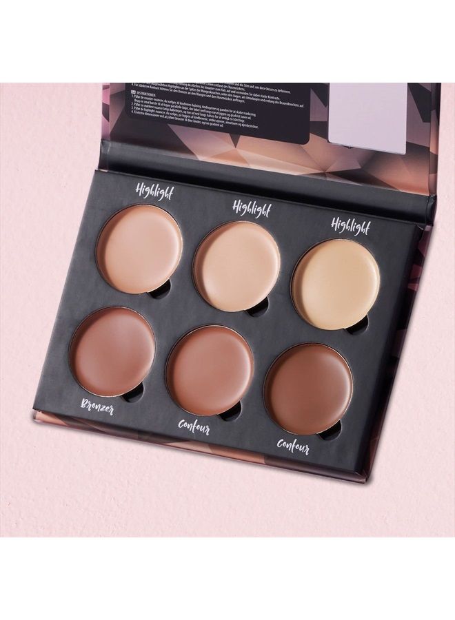 Lift & Sculpt Cream Contour Kit - Concealing, Highlighting & Contouring Makeup Palette - Step-by-Step Instructions Included