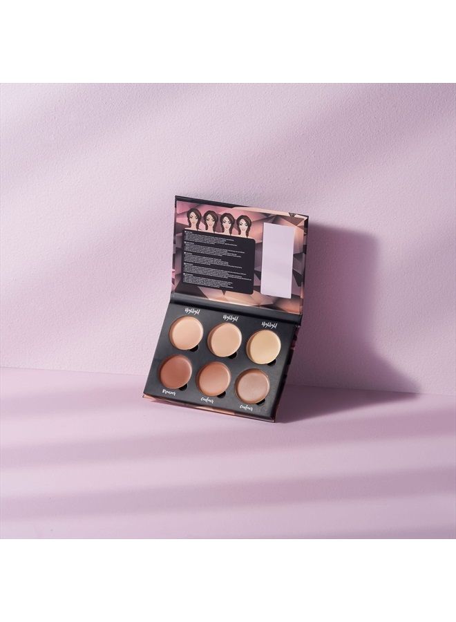 Lift & Sculpt Cream Contour Kit - Concealing, Highlighting & Contouring Makeup Palette - Step-by-Step Instructions Included