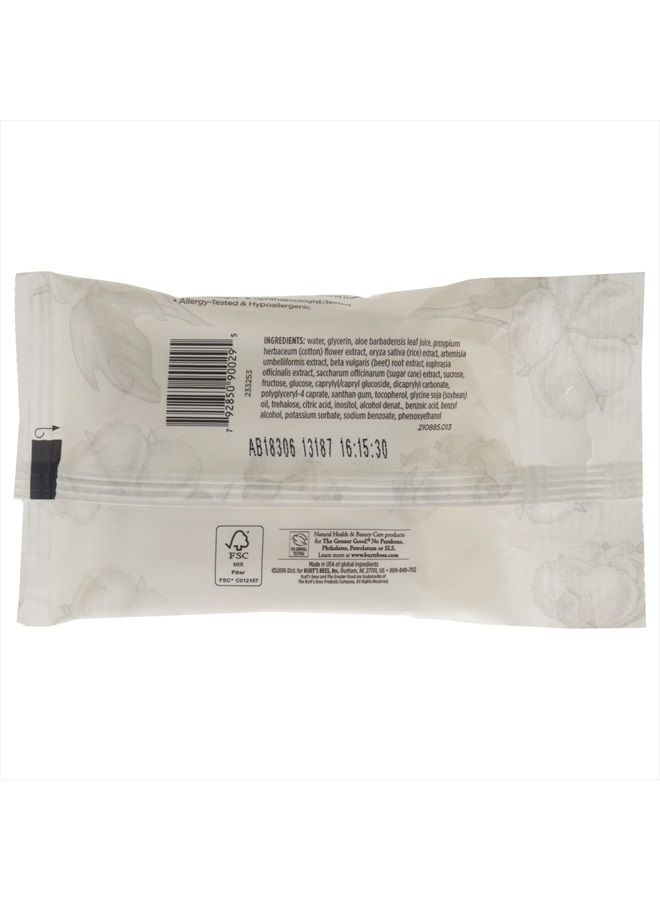 Facial Cleansing Towelette Wipes for Sensitive Skin With Cotton Extract, 90 Count (30 Count each) [3 Pack] (Package May Vary)