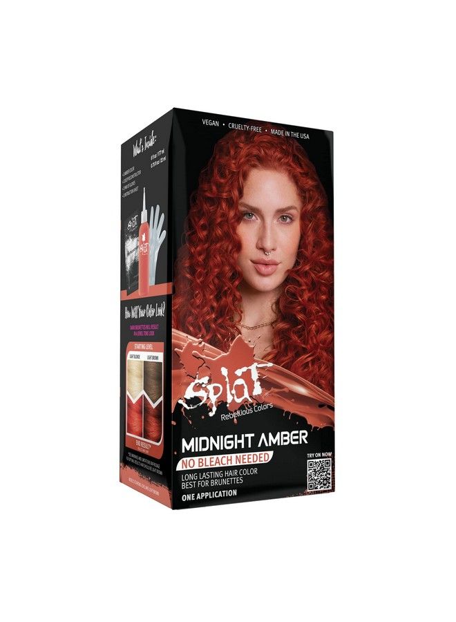 | Midnight Complete Kit | Hair Dye | Semipermanent | Long Lasting | Vegan And Crueltyfree (Midnight Amber)