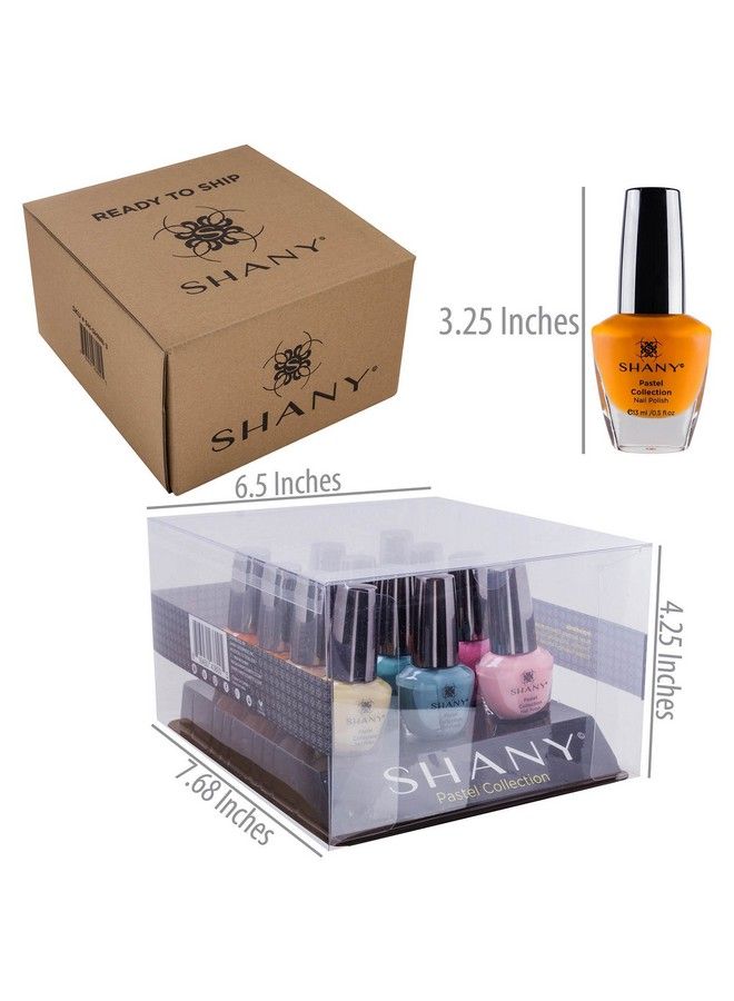 Cosmetics Nail Polish Set 12 Spring Inspired Shades In Gorgeous Semi Glossy And Shimmery Finishes Pastel Collection